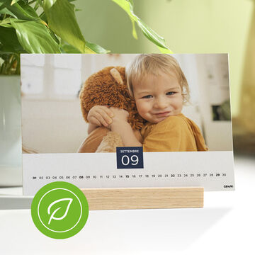 Calendario da tavolo Nature in carta riciclata personalizzato con foto